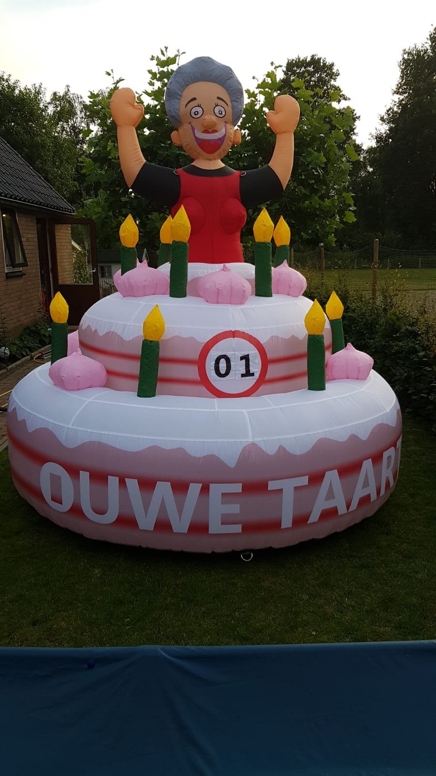 Leuke opblaasbare ouwe taart met iedere leeftijd mogelijk, Ophalen, Zo goed als nieuw, Verjaardag