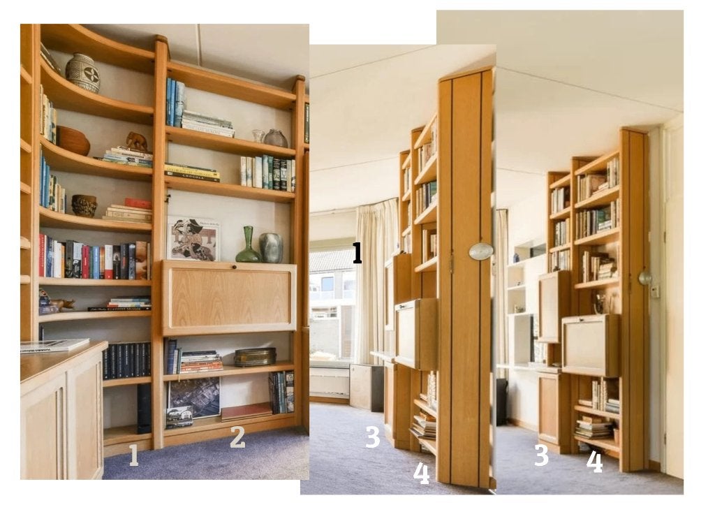 Hülsta Allwand Design Wandkast – Modulair Systeem, Ophalen, Eikenhout, Zo goed als nieuw, Minder dan 150 cm