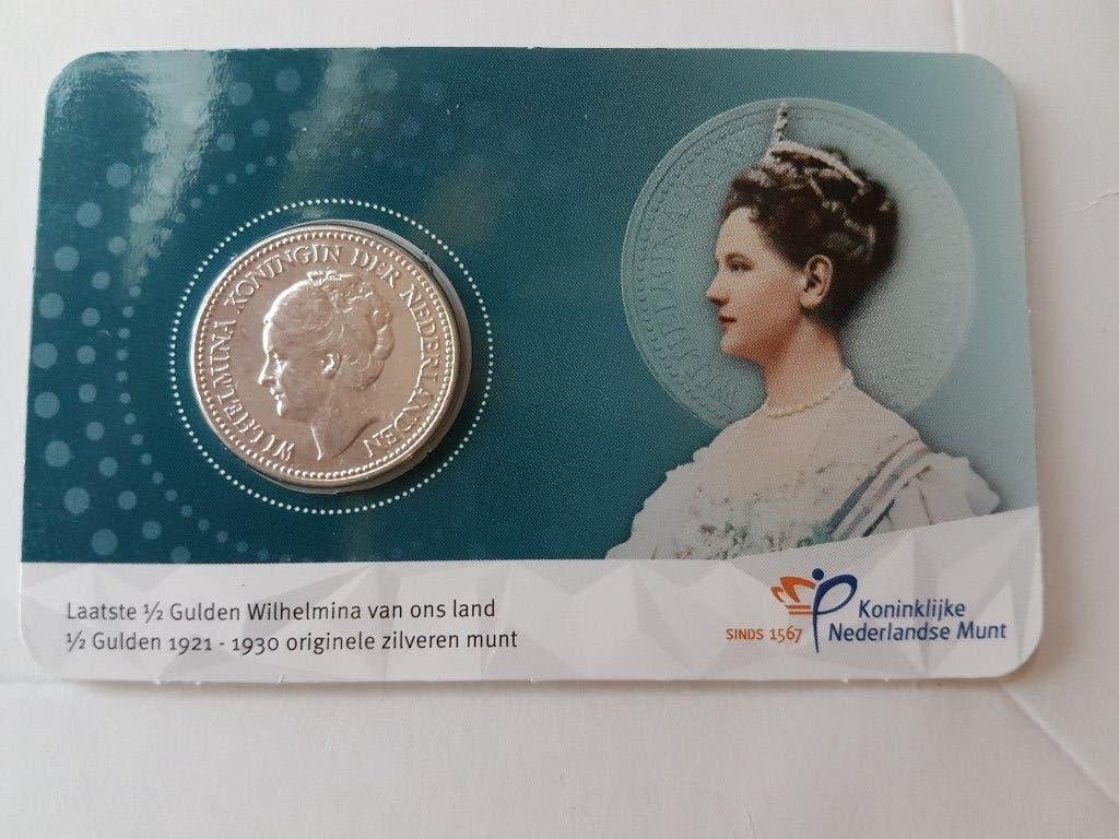 Laatste halve Wilhelmina gulden (zilver), Postzegels en Munten, ½ gulden, Setje, Zilver, Ophalen of Verzenden