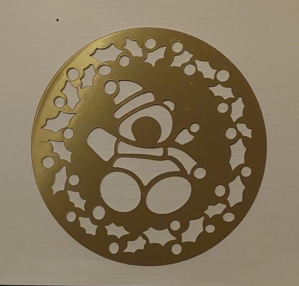 Embossing mal (messing) - Beertje, Ophalen of Verzenden, Zo goed als nieuw, Kerst, Pons of Mal