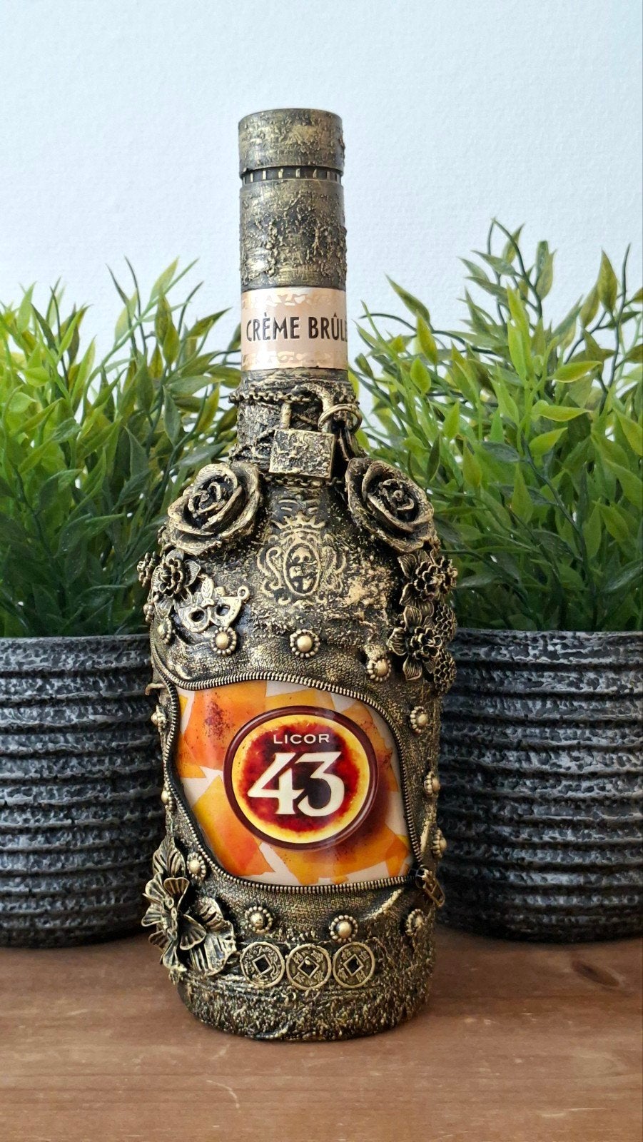 Steampunk fantasy Licor 43 fles, crème brûlée, Ophalen of Verzenden