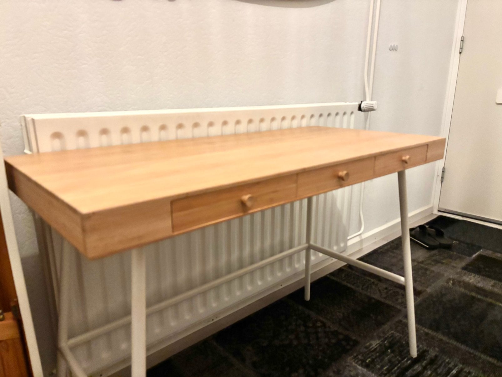 Bureau IKEA LILLÅSEN – bamboe, Ophalen, Gebruikt