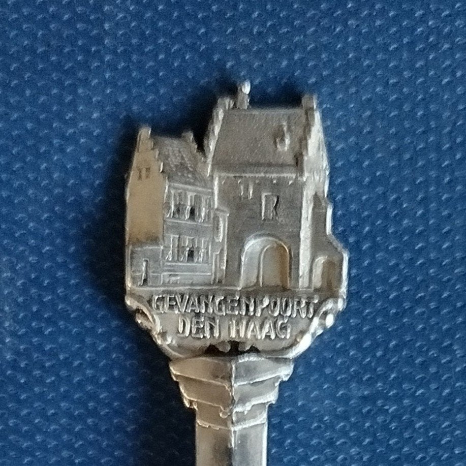 verzilverd lepeltje Gevangenpoort, Den Haag ( ASK 90), Ophalen of Verzenden