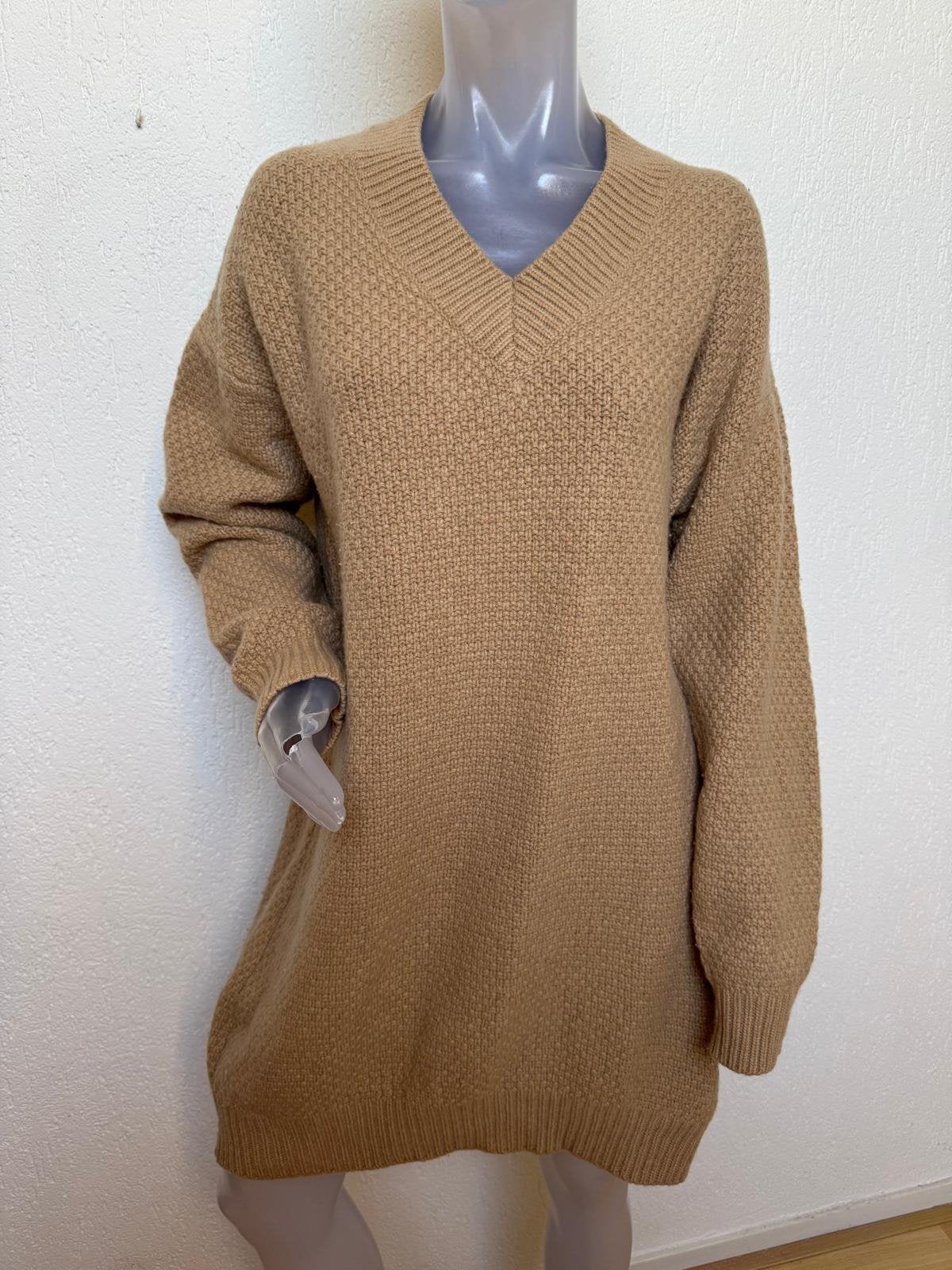 Max Mara camel wollen ruim vallende pullover - L, Verzenden, Zo goed als nieuw, Maat 42/44 (L)