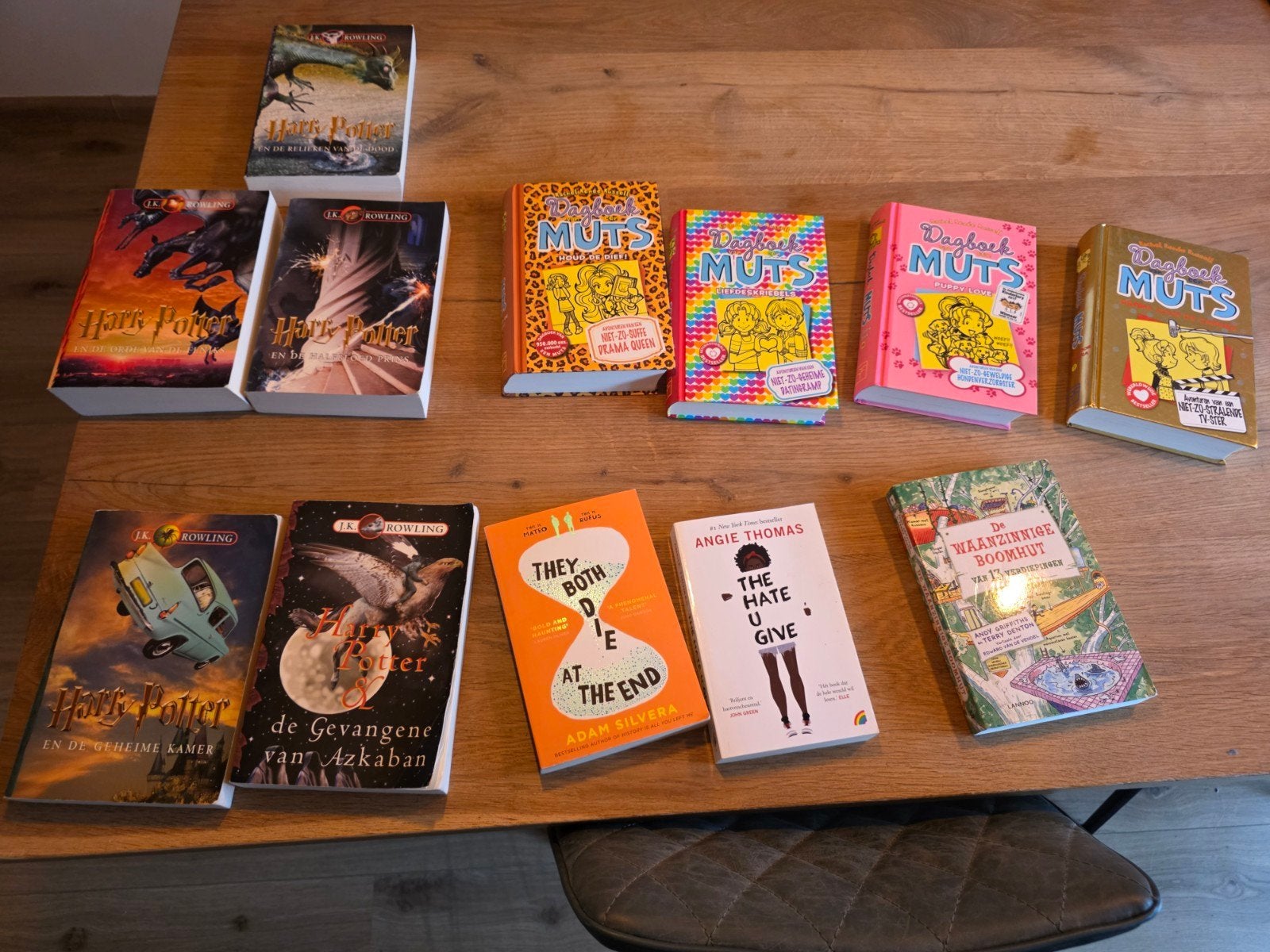 Diverse boeken: Harry Potter, Dagboek van een Muts en meer, Boeken, Ophalen, Gelezen, J.K. Rowling, Rachel Renée Russell, Adam Silvera, Angie Thomas