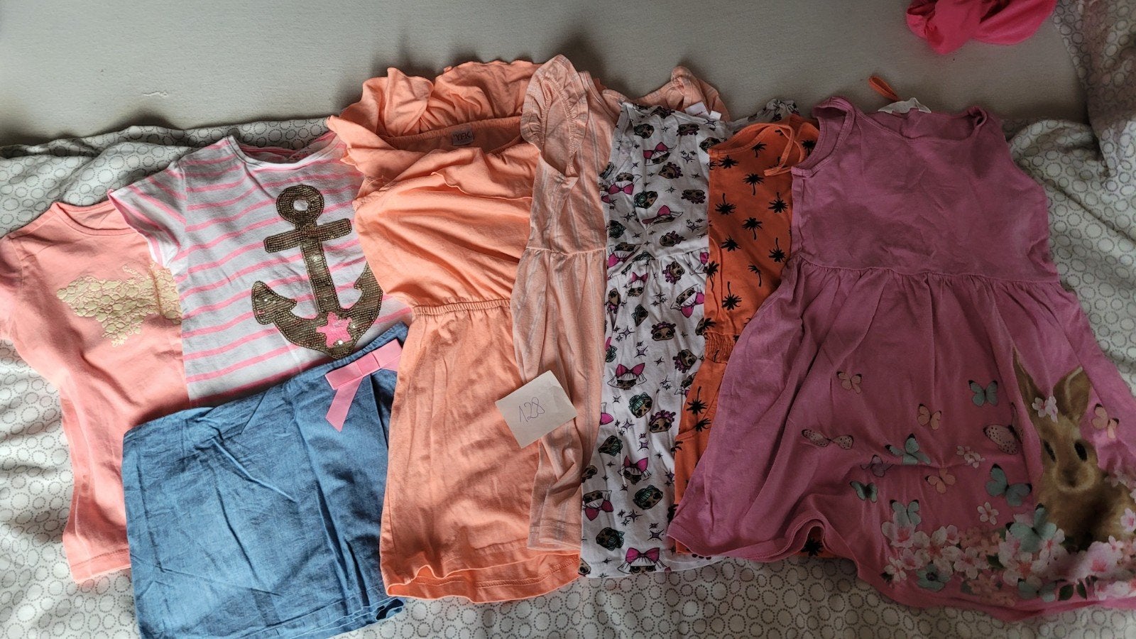 Zomerkleding meisjes maat 128 (jurkjes, playsuits, shirt), Ophalen of Verzenden, Gebruikt