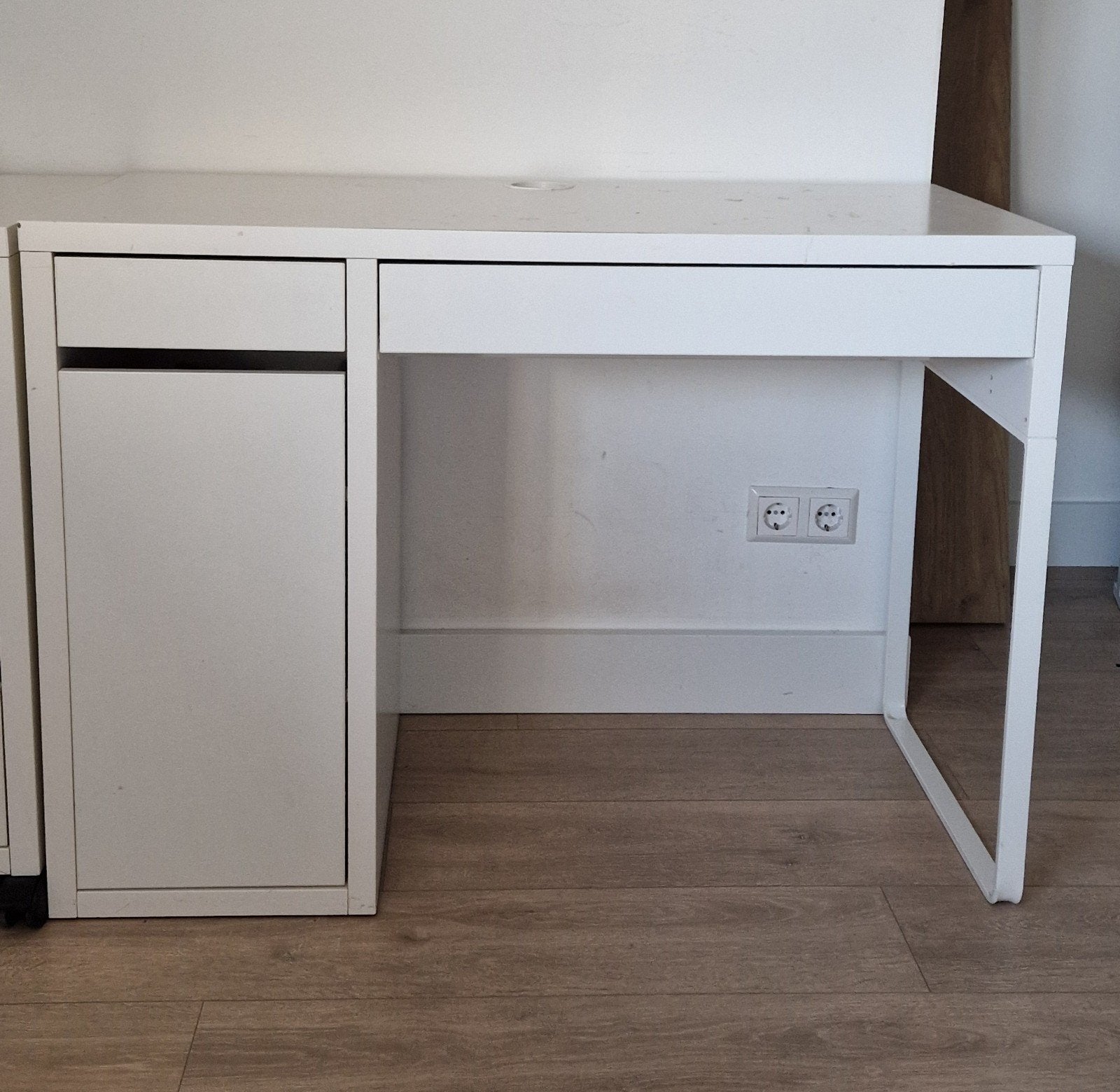 IKEA Bureau met lades en opbergruimte - Wit, Met lades, Gebruikt, Ophalen of Verzenden, IKEA