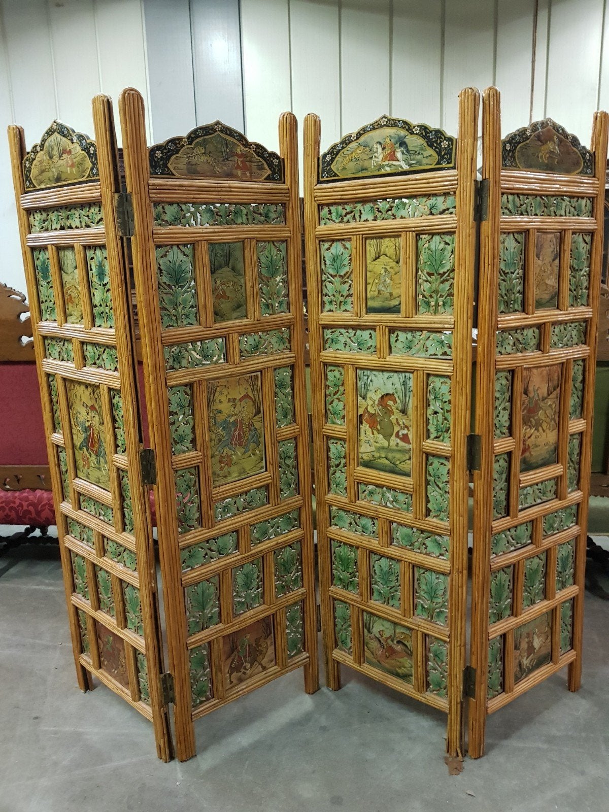 Decoratief kamerscherm 185 cm hoog met gebruikerssporen, Ophalen, Gebruikt