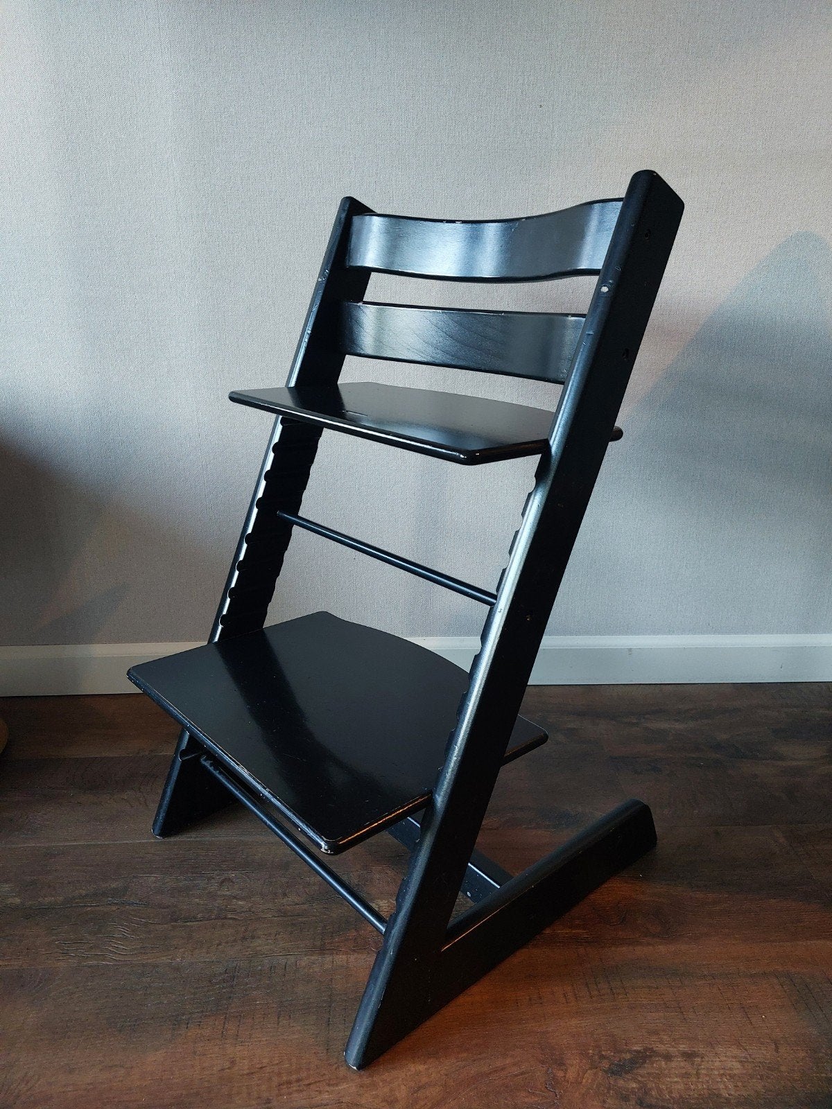 Stokke Tripp Trapp meegroeistoel met eetblad - Zwart, Ophalen, Gebruikt, Meegroeistoel, Afneembaar eetblad