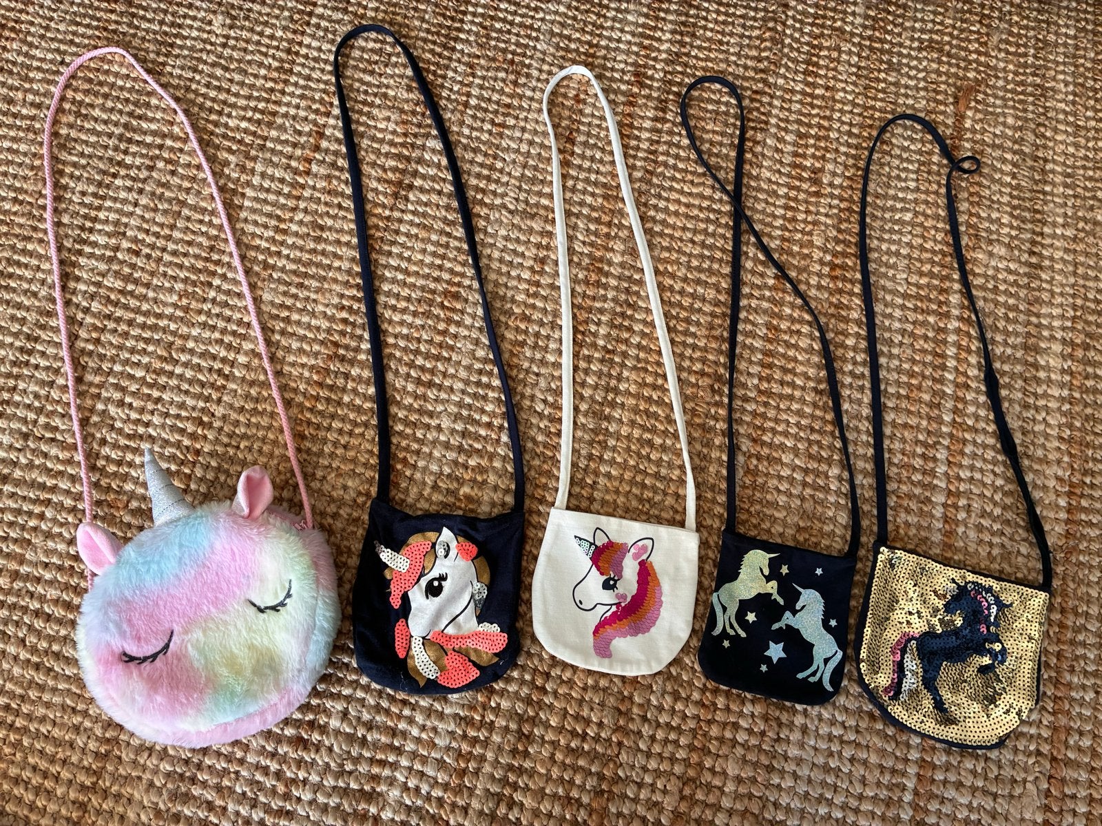 Eenhoorn tasjes voor kinderen (unicorn tas tasje heuptasje), Ophalen of Verzenden, Gebruikt