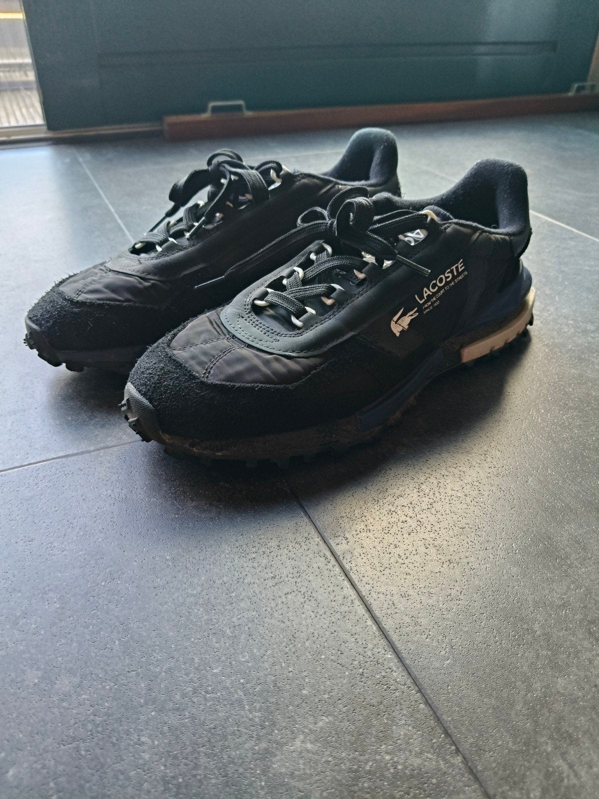 Lacoste sneakers maat 46, Ophalen of Verzenden, Zo goed als nieuw, Lacoste, Zwart