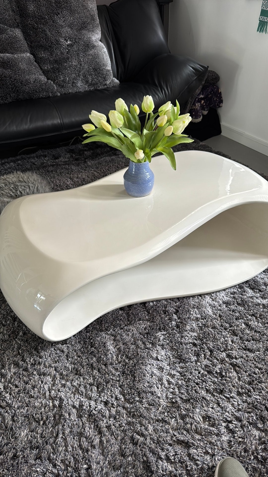 Salontafel design, Huis en Inrichting, Tafels | Salontafels, Ophalen, Kunststof, Gebruikt, 100 tot 150 cm