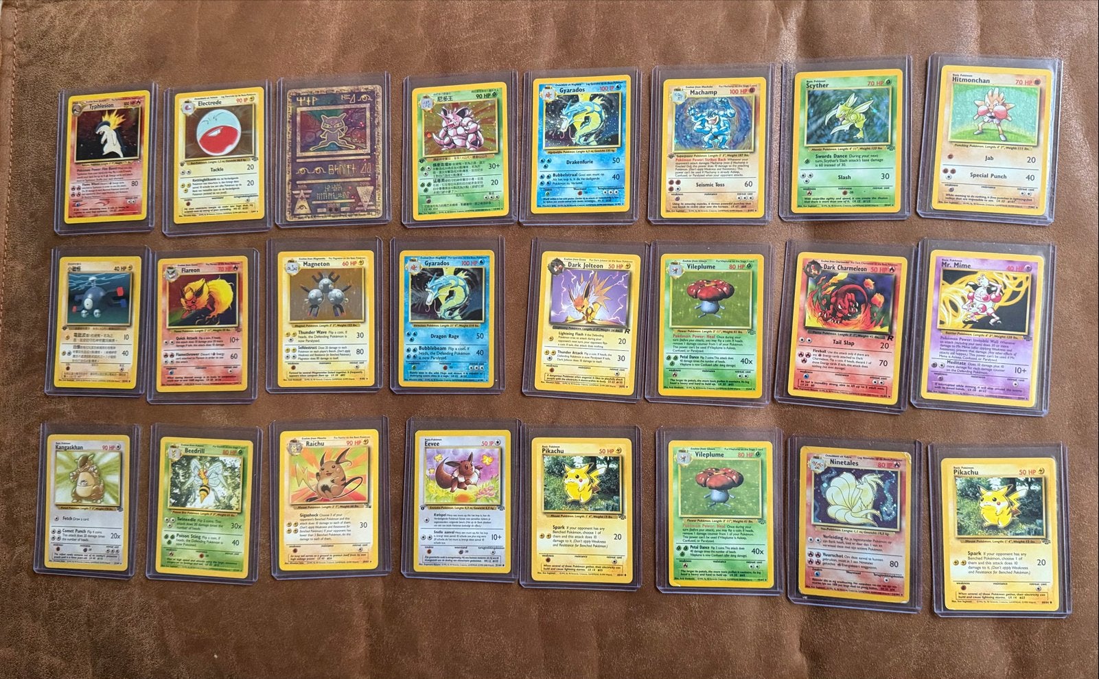 24 Vintage Pokémonkaarten | Holo | 1st Edition | 1999–2000, Ophalen of Verzenden, Gebruikt, Meerdere kaarten