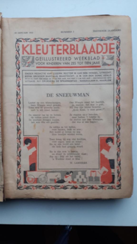 KLEUTERBLAADJE geïllustreerd weekblad voor kinderen van, Boeken, Ophalen of Verzenden, Gelezen, Overige typen