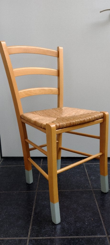 Boerenstoel met biezen zitting, Huis en Inrichting, Stoelen, Bruin, Eén, Hout, Ophalen of Verzenden