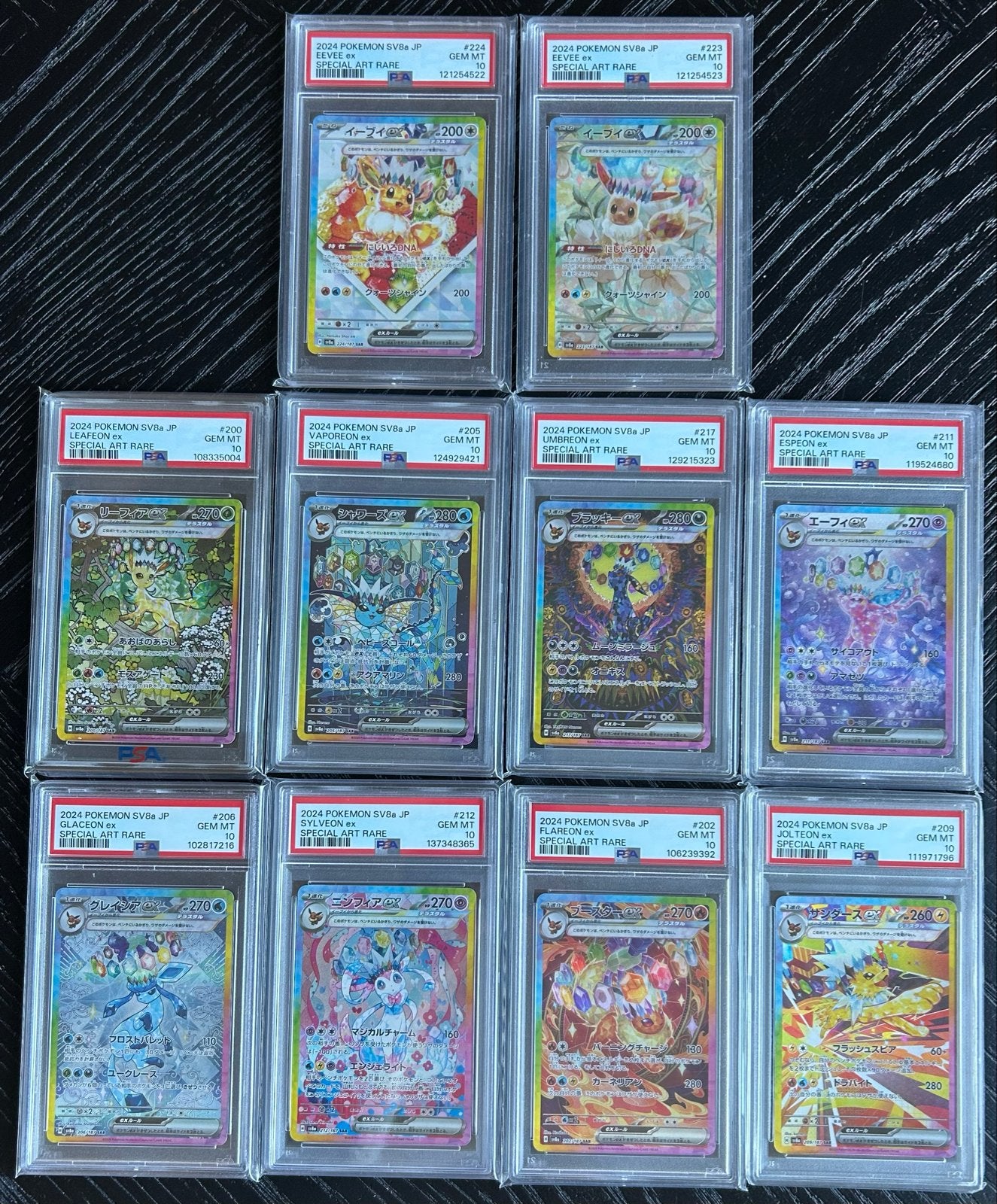 Pokémon Eeveelution PSA 10 GEM MT Special Art Rare Set, Ophalen, Zo goed als nieuw