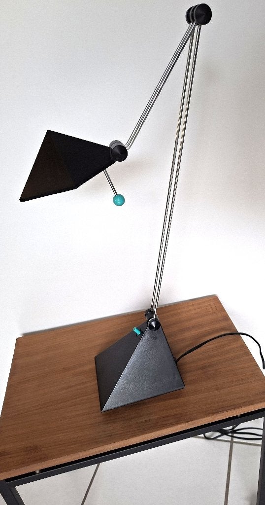 Bureaulamp- Lungean & Pellmann voor Brilliant Leuchten 80s, Bureaulamp, Overige merken, Met schakelaar, Glas