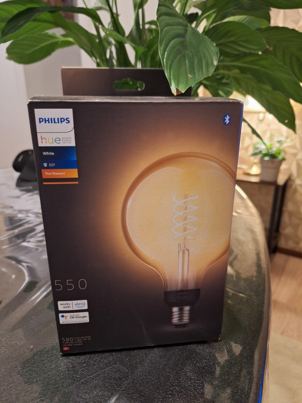 4x Philips Hue White Filament G125 E27 - Vintage LED Lampen, Ophalen, Zo goed als nieuw, E27 (groot), Led-lamp