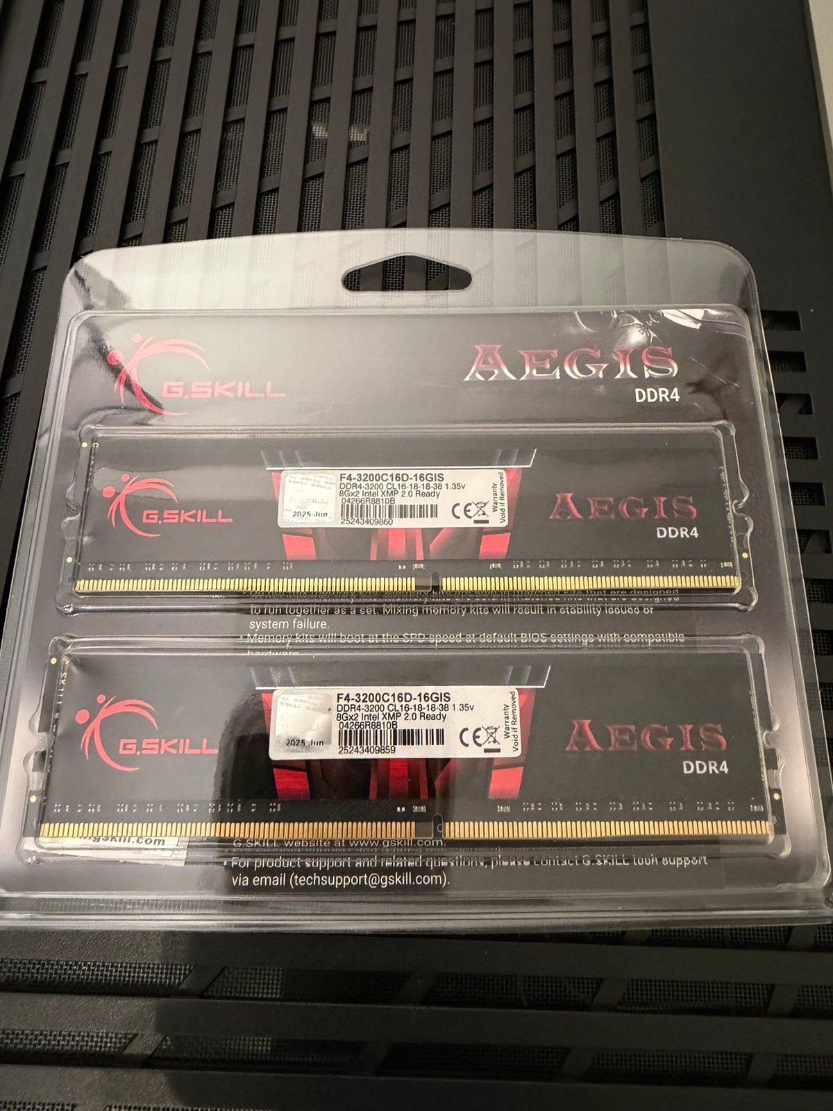 G skill aegis ddr4 3200mhz ram 16gb, Computers en Software, DDR4, Ophalen of Verzenden, Zo goed als nieuw, Desktop