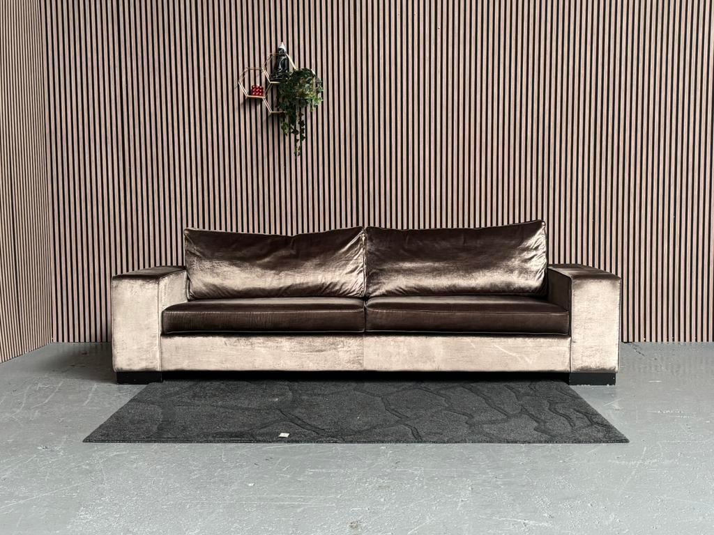 GRATIS LEVERING Richmond Bank Velvet 280x100 GEREINIGD, Huis en Inrichting, Banken | Bankstellen, Zo goed als nieuw, Rechte bank