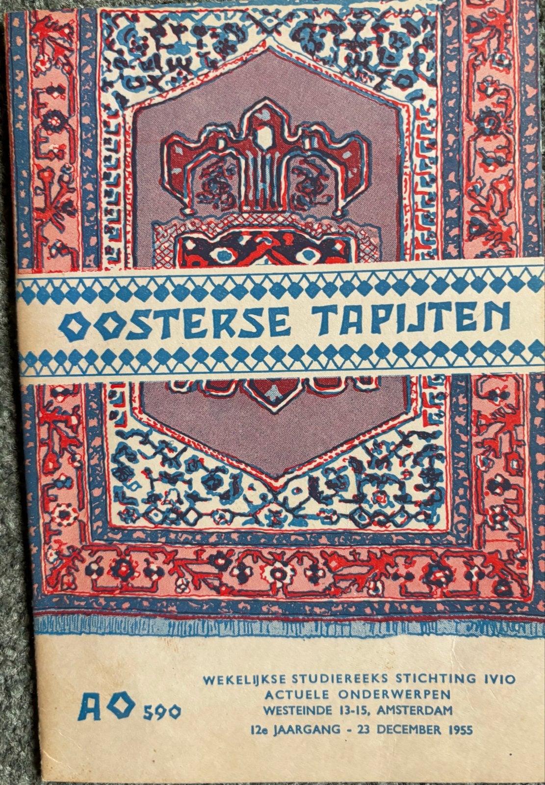 Oosterse Tapijten - Wekelijkse Studiereeks Stichting IVIO, Ophalen of Verzenden, Gelezen, Overige onderwerpen