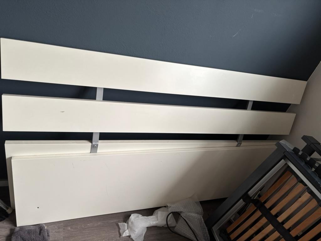 Bedframe wit 140x200 met optioneel elektr. lattenbodems, Ophalen, Wit, Tweepersoons, 140 cm