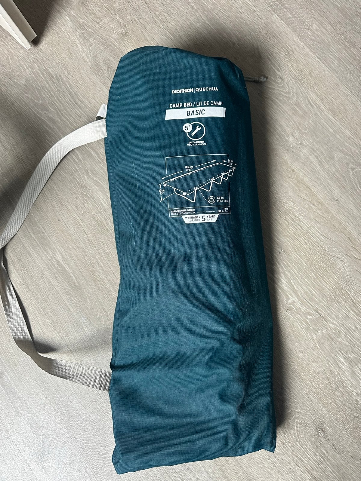 Decathlon Quechua Basic Camp Bed - Zo goed als nieuw, Caravans en Kamperen, Kampeeraccessoires, Zo goed als nieuw, Ophalen of Verzenden