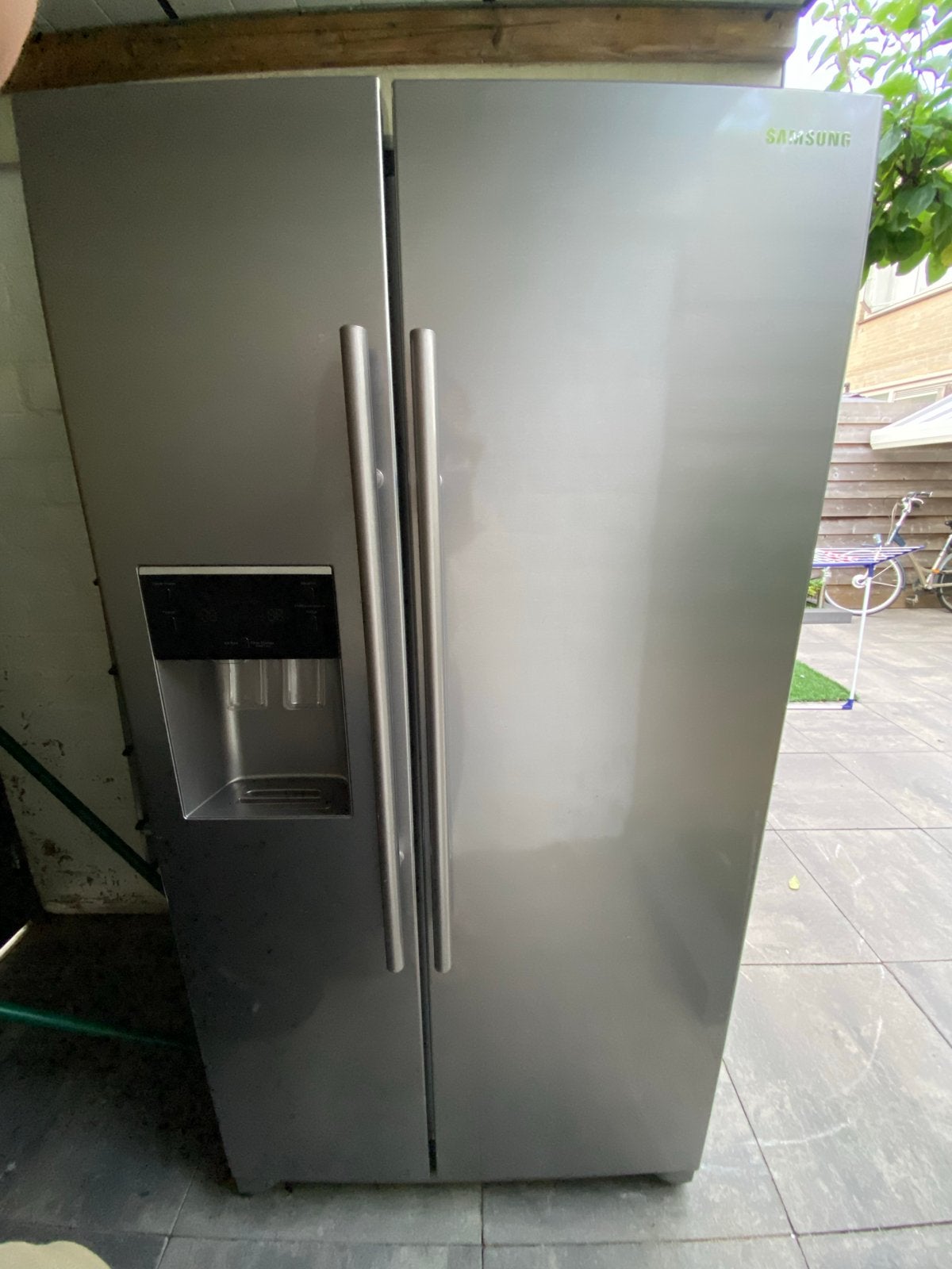 Samsung Amerikaanse koelkast, Gebruikt, 200 liter of meer, 60 cm of meer, Met aparte vriezer