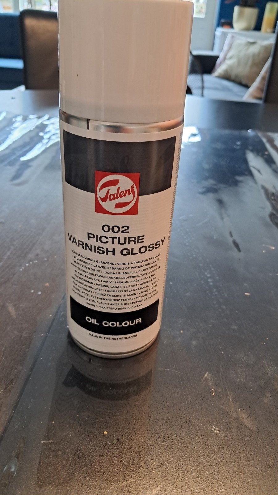 Talens Glanzend Vernis Spray 400ml voor Olieverf, Ophalen
