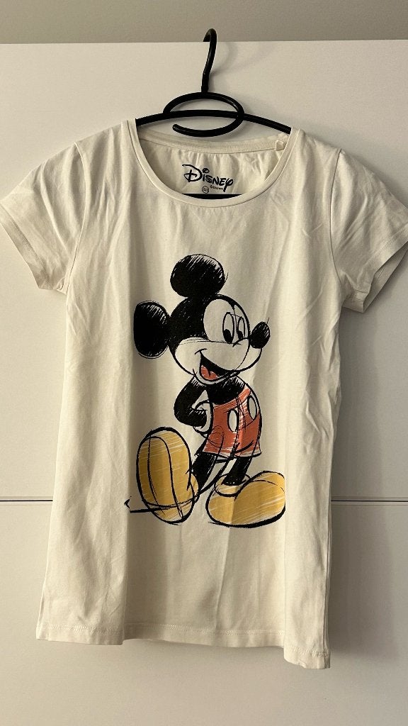 Disney witte T-shirt met Mickey print, Disney, Wit, Ophalen of Verzenden, Zo goed als nieuw