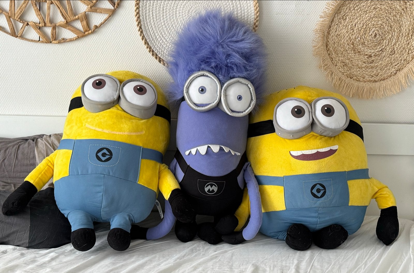 XL Minions knuffels - set van 3 (2x geel, 1x paars), Ophalen, Overige merken, Overige karakters, Overige typen
