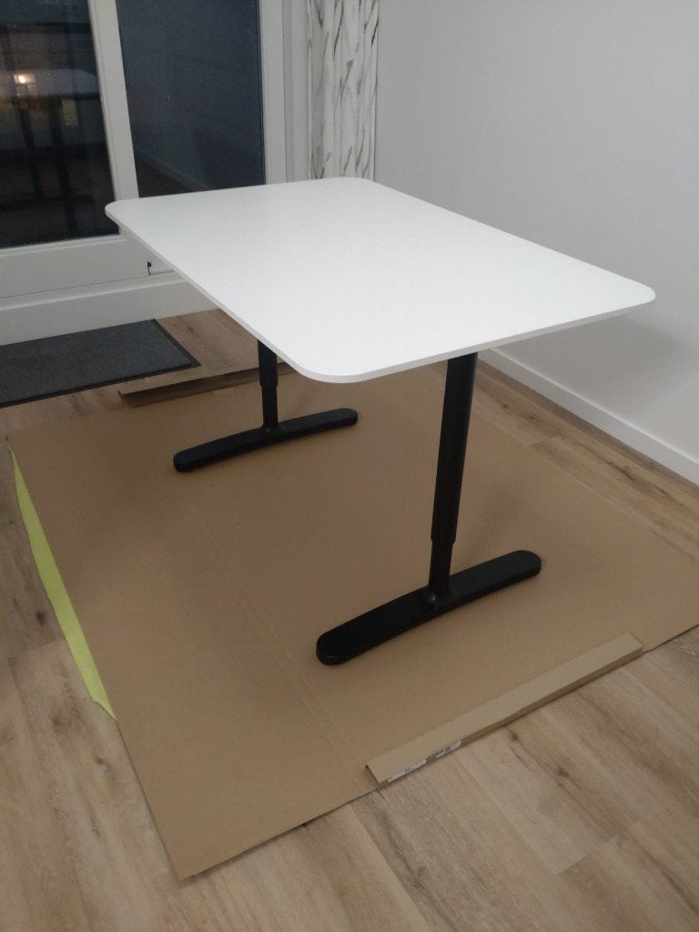 Ikea Bekant bureau 120x80, Huis en Inrichting, Bureaus, Ophalen, Gebruikt, 120 cm, In hoogte verstelbaar