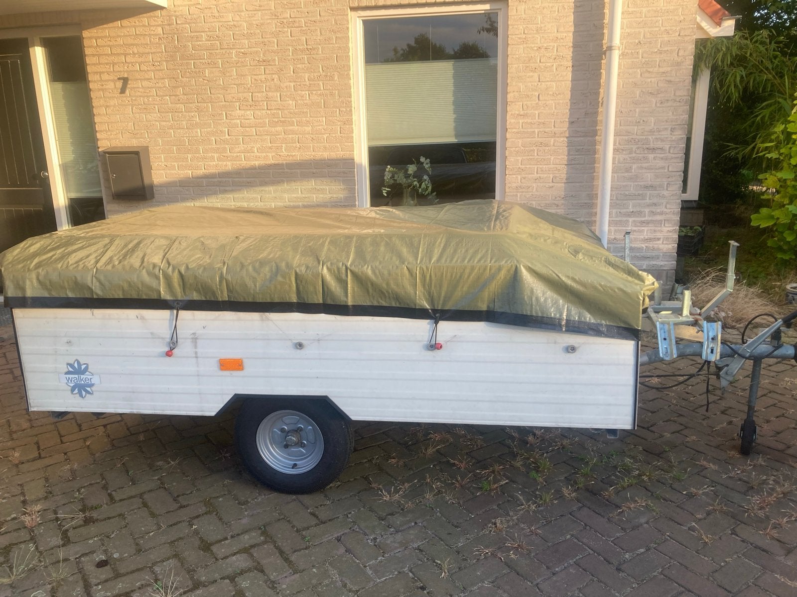 Viskar klusaanhanger met oplooprem en fietsendrager, Ophalen of Verzenden, Gebruikt