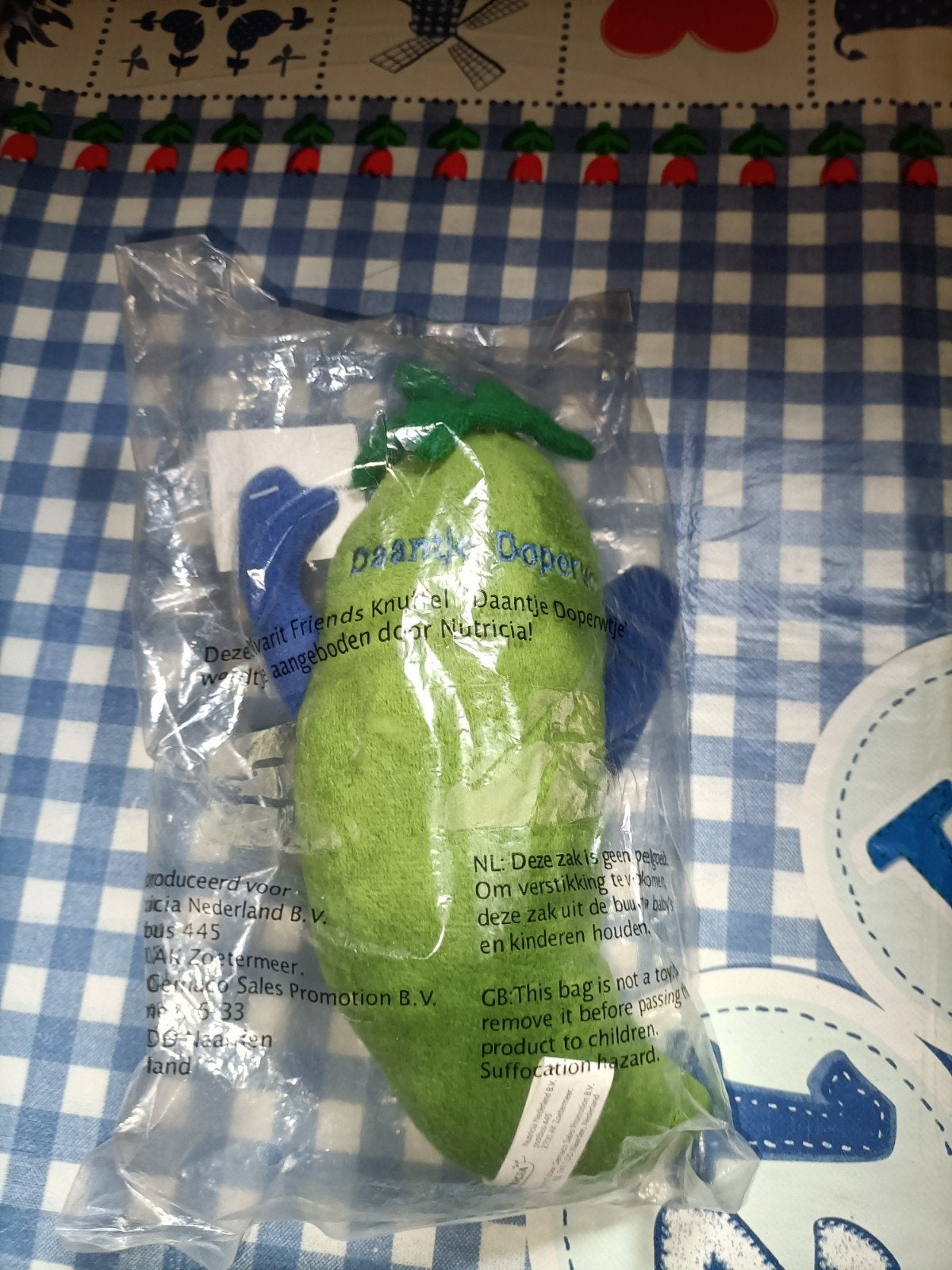Olvarit knuffel Daantje Doperwtje nieuw in plastic, Ophalen of Verzenden, Nieuw, Overige typen