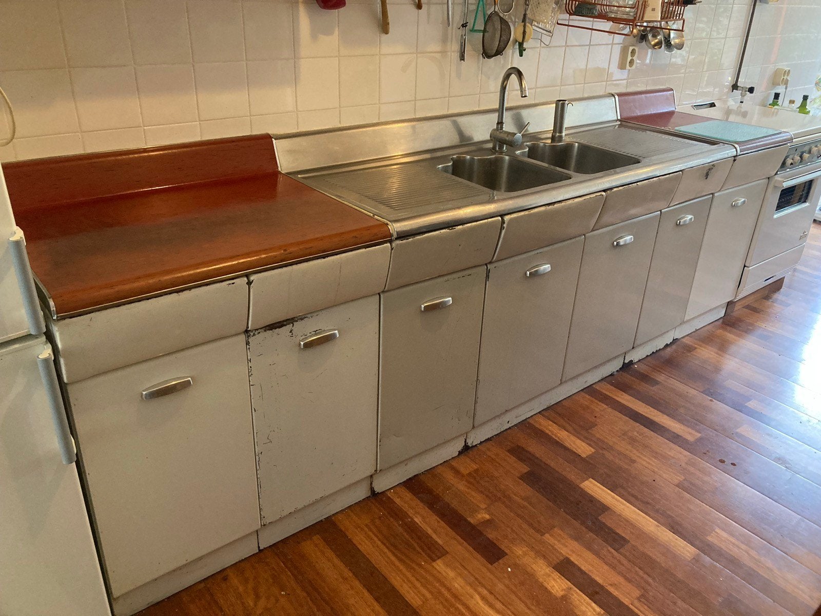 American Kitchen  Keukenblok, Raymond Loewy, Ophalen, Gebruikt, Wit, Enkelwandige keuken