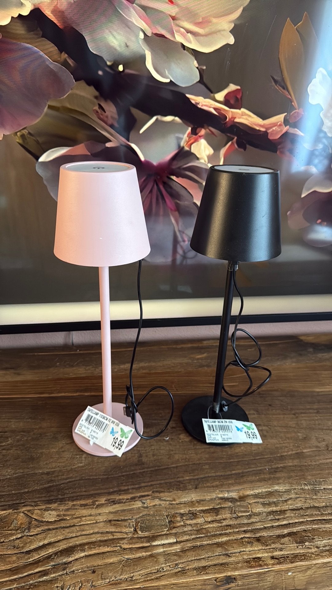 Twee mooie lampen NIEUW, Roze, Ophalen of Verzenden, Zo goed als nieuw