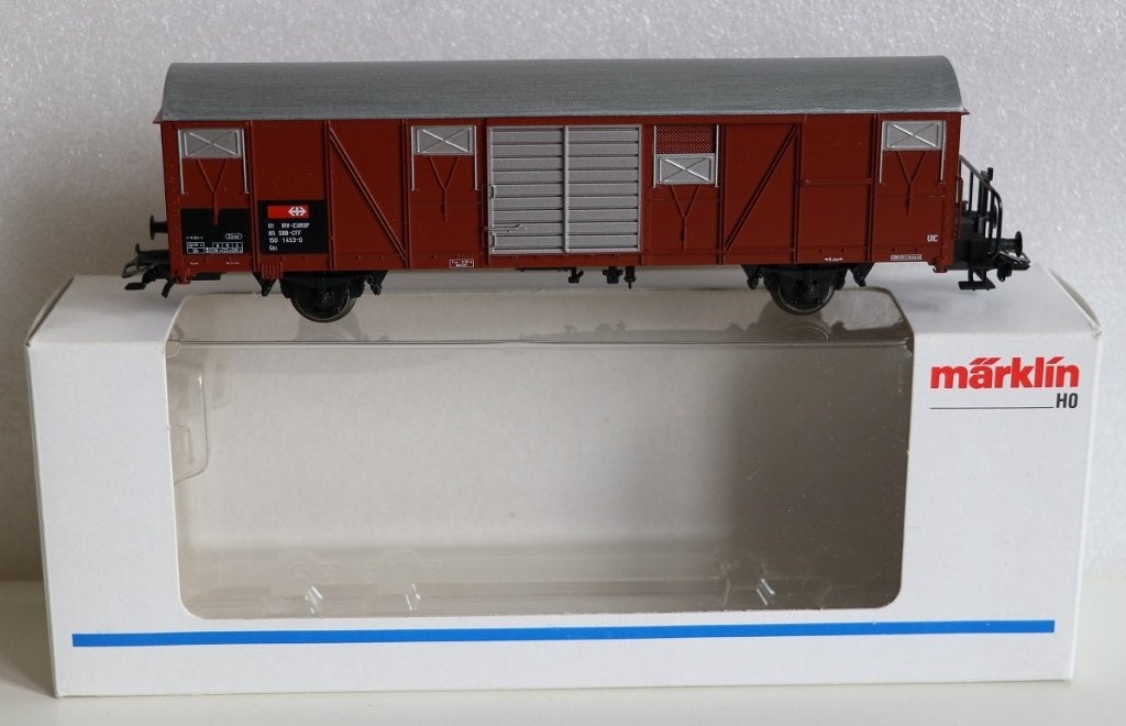 Märklin 4727 gesloten goederenwagen type Gbs SBB CFF Suisse, Wisselstroom, Wagon, Ophalen of Verzenden, Zo goed als nieuw