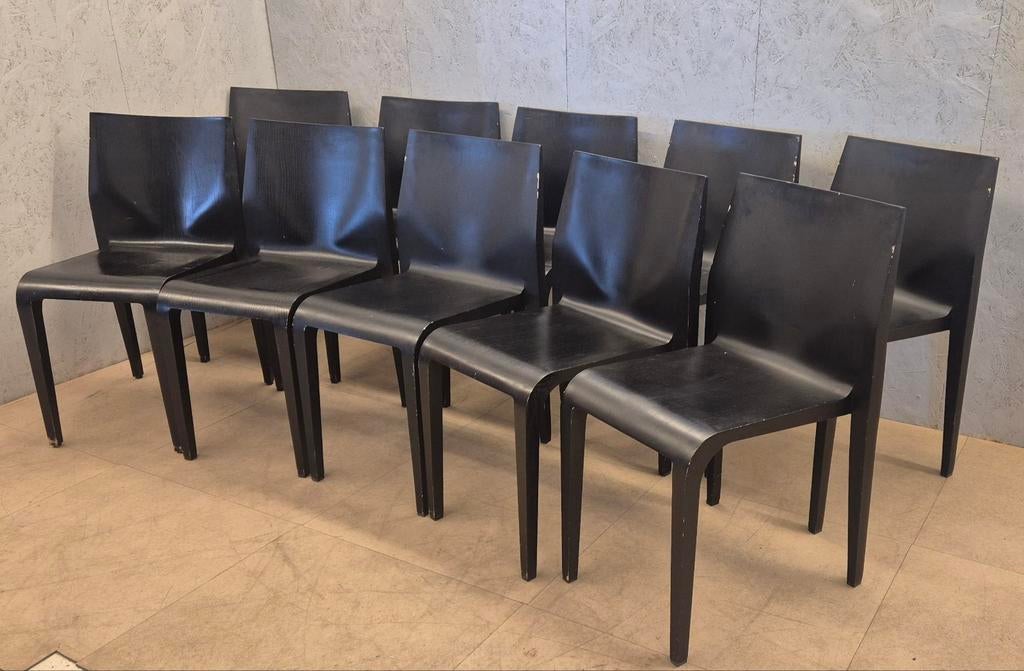 10x Alias LaLeggera designstoelen zwart, Huis en Inrichting, Stoelen, Ophalen, Gebruikt, Zwart, Italiaans Design