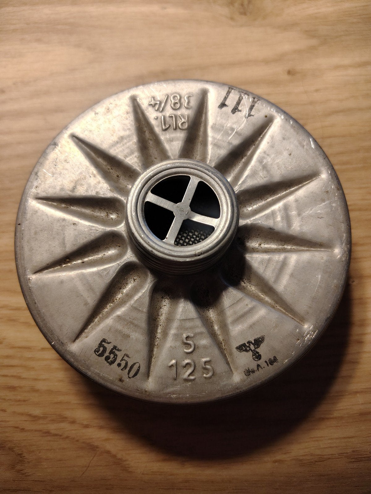 Duits Gasmasker filter met waffenamt, Ophalen of Verzenden, Duitsland