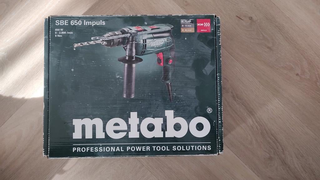 Metabo SBE 650 Impuls klopboormachine - Gebruikt, Boormachine, Ophalen of Verzenden, Variabele snelheid, Gebruikt