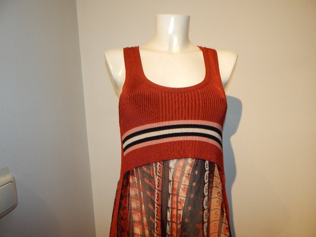 Jean Paul Gaultier prachtige jurk in print merk in de stof38, Kleding | Dames, Maat 38/40 (M), Meerkleurig, Ophalen of Verzenden