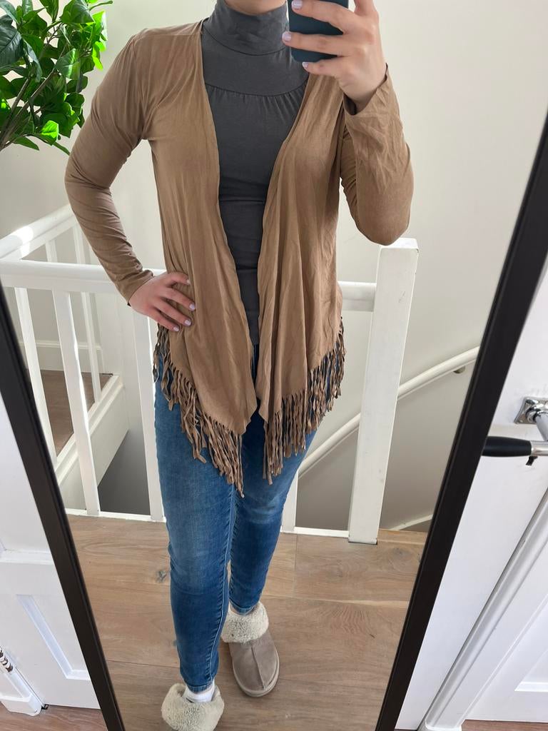 Bruin jasje Amisu maat S / 36, Ophalen, Bruin, Jasje, Maat 36 (S)