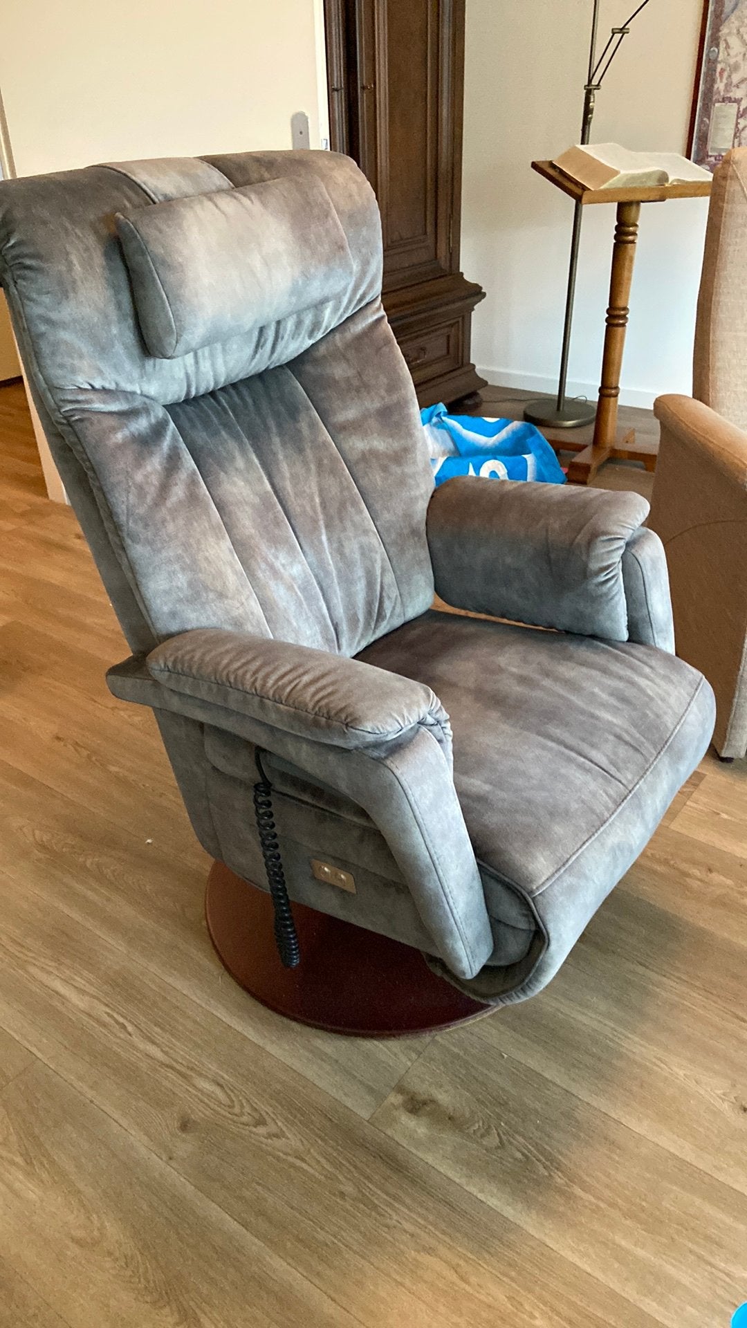 Groene Prominent relax fauteuil, Ophalen, Gebruikt, Minder dan 75 cm, Stof