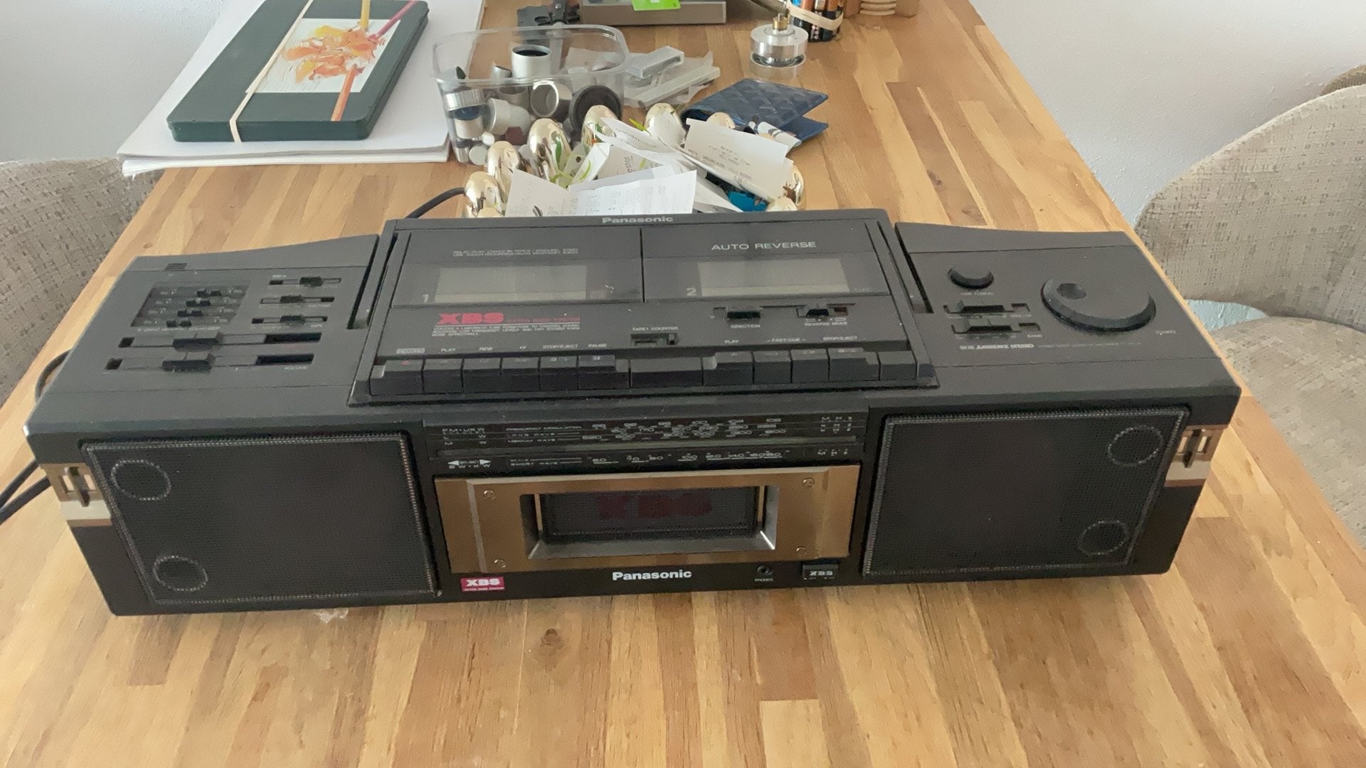 Panasonic XBS radio cassetterecorder, Audio, Tv en Foto, Radio's, Ophalen, Gebruikt