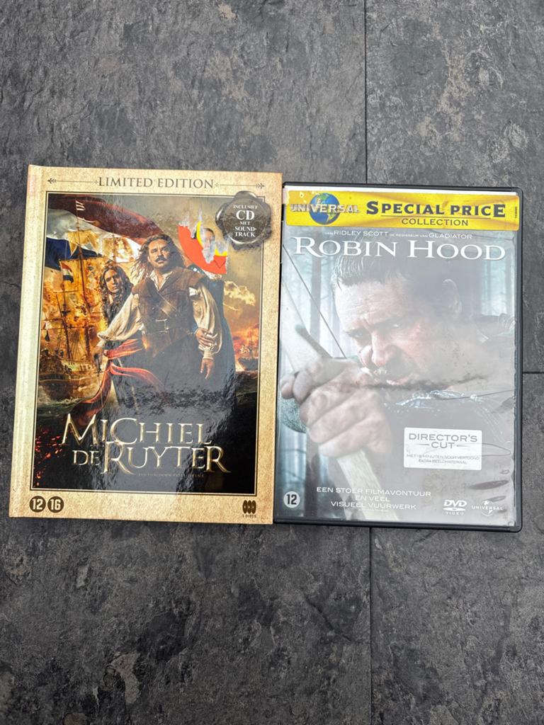 Michiel de Ruyter (Limited Edition) & Robin Hood DVD, Vanaf 12 jaar, Ophalen of Verzenden, Zo goed als nieuw, Overige genres