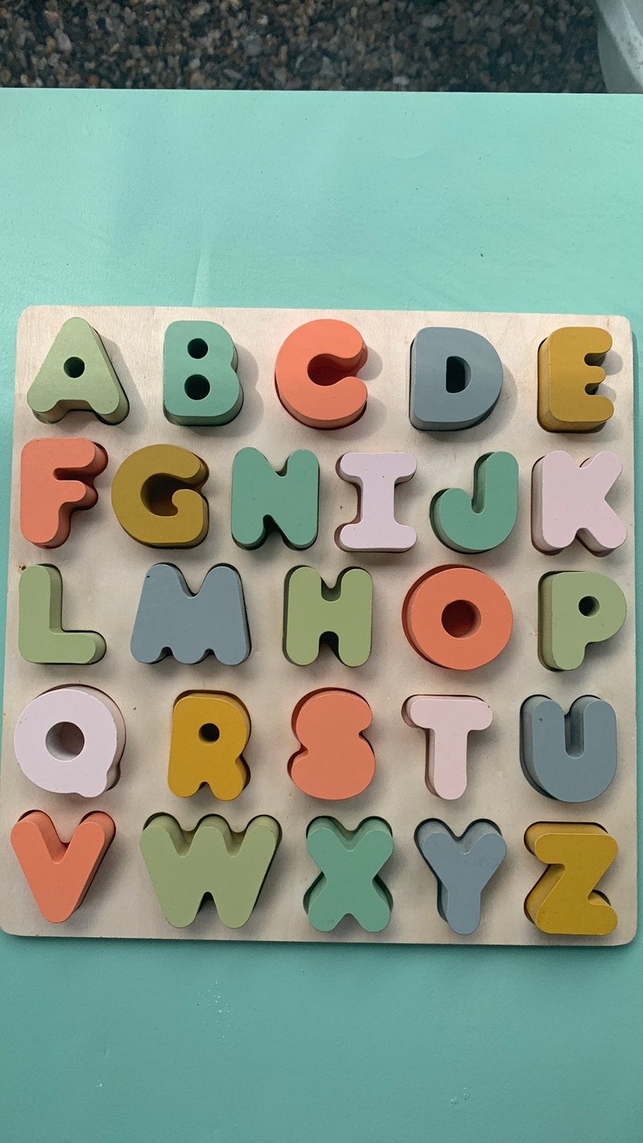 ABC puzzel van hout, Ophalen, 10 tot 50 stukjes, Zo goed als nieuw, Van hout