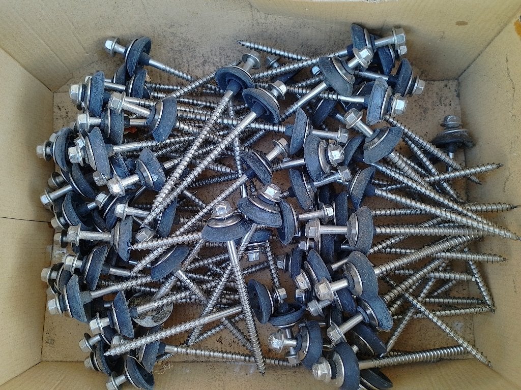 88 golfplaatbouten RVS, Doe-het-zelf en Verbouw, 100 tot 250 mm, Nieuw, Ophalen of Verzenden, Rvs