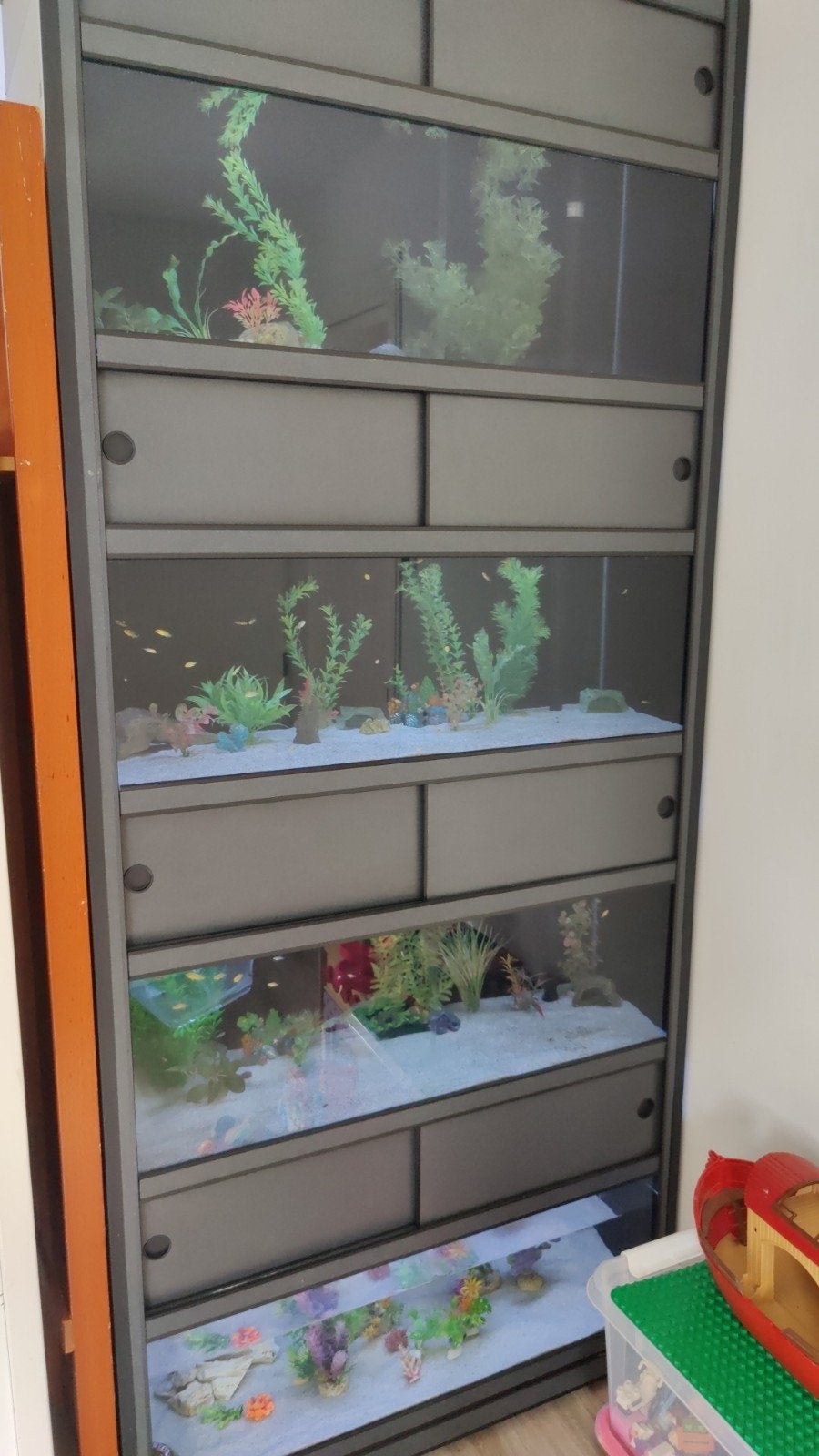 Kweek stelling compleet, Ophalen, Leeg aquarium