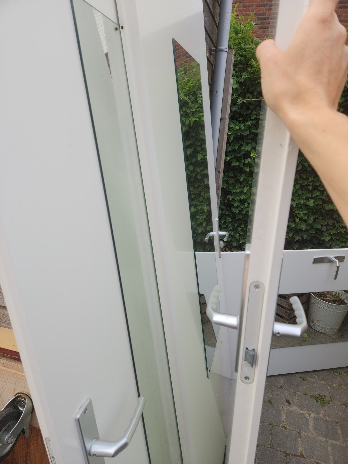GRATIS deuren 231.5x90 (4x rechts, 1x links) met spiegels., Doe-het-zelf en Verbouw, Deuren en Horren, Ophalen, Gebruikt, Binnendeur