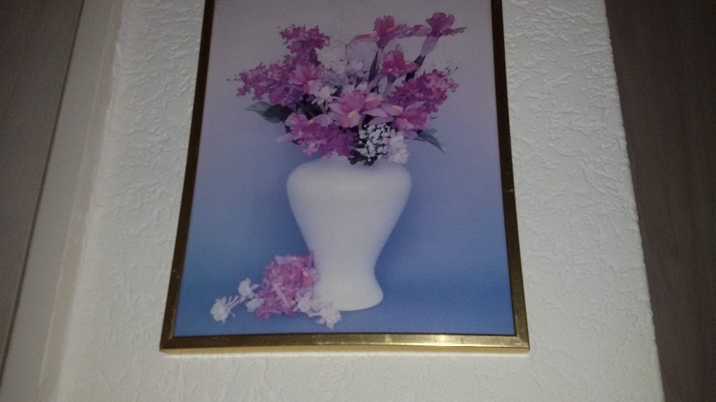 lijstje vaas met bloemen € 5.50, Ophalen, Zo goed als nieuw, Overige materialen